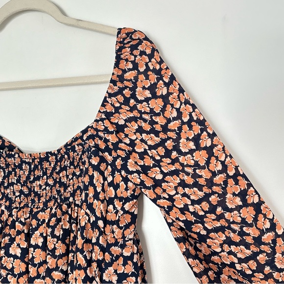 Abercrombie & Fitch Floral Tiered Smocked Mini Dress fits Medium to Large * D3 - Picture 11 of 16